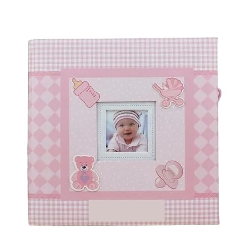WUYXTO Wachstum-Gedenkalbum, Kindergarten, Abschluss, Geschenk, Postkarte, Aufbewahrung, Geburtstag, 15,2 cm, Fotoalbum, 200 Blatt Für Geburtstag(Pink) von WUYXTO