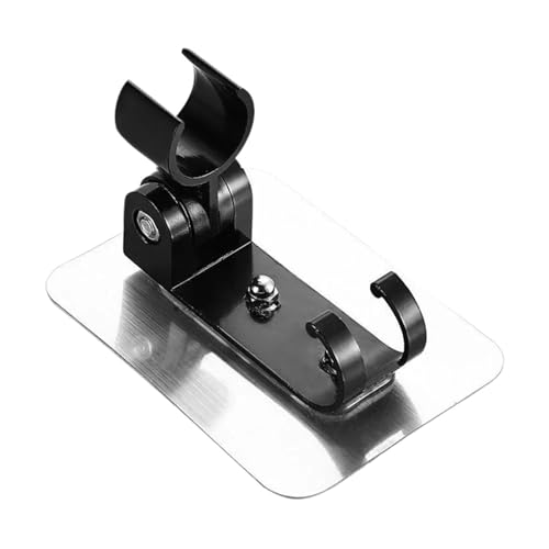 Wandmontierter Duschkopfhalter, verstellbar, Aluminium, Handbrausehalterung, Badezimmerzubehör Für Handbrause(Black) von WUYXTO