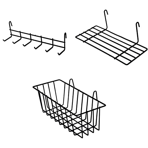 WUZILIN Design Metall Wandgitter，Regal Design Raster Fotowand Verwendet für Gitterfotowand Schwarz von WUZILIN