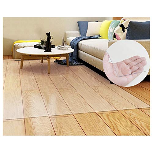 WUZMING-Bodenschutzmatte ,Büro Hartbodenschutz Hohe Schlagzähigkeit Multifunktion Transparent PVC Bodenmatte, 11 Größen, Anpassbar (Color : 1mm, Size : 140x200cm) von WUZMING-Bodenschutzmatte