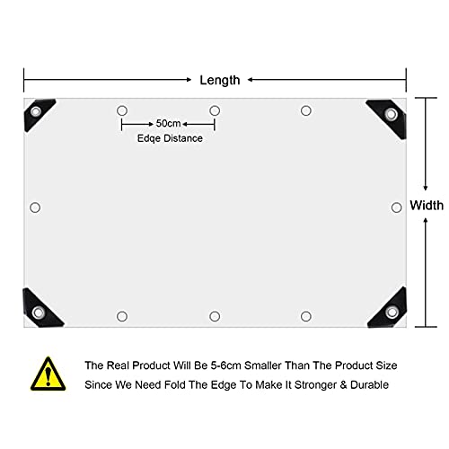 WUZMING wasserdichte Transparente Plane Mit Ösen, Schwerlast Regenschutz Abdeckplane, PVC Antialterung Für Draussen Pergola Gartenarbeit (Color : Klar, Size : 200x300cm) von WUZMING