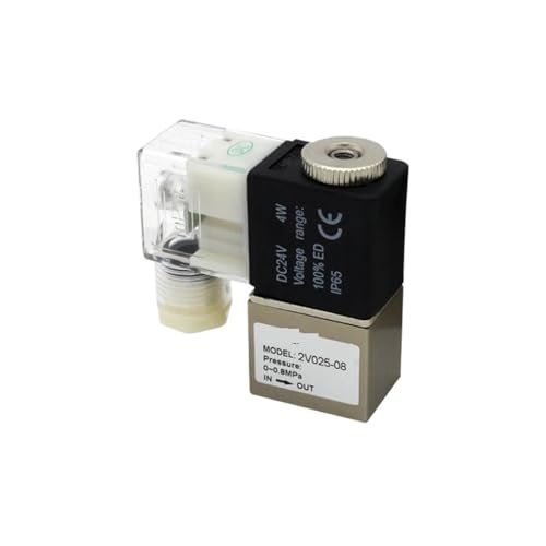 2V025-08 2V025-06 Normally Open 12V 24V 220V 1/4" BSP 2 Way 2 Position Air Solenoid Valve 2V025 Pneumatic Control Valve(Yellow,2V025-06-NO AC110V) von WVFZLIUHK