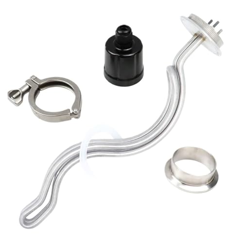 Heizelement, 2" Tri Clamp OD64 Elektrischer Immersionswarmwasserbereiter 220 V Nahtloses Wellenheizelement For Brauen(Heater Clamp Set,220v 2500w) von WVGFAUXA