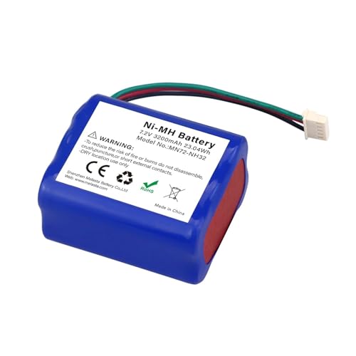 WVGFAUXA 2 Stück 7,2 V 3200 MAh NI-MH-Akku, Kompatibel Mit IRobot Braava 380 380T 390 390T Mint 5200 5200B 5200C, Staubsauger-Staubsauger-Zubehör, Kehrmaschinen-Zubehör von WVGFAUXA