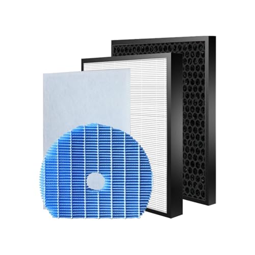 HEPA-Filter, Kompatibel Mit Sharp, Luftreiniger KC-G60EU KC-G60EU-W, FZ-D60HFE FZ-D60DFE FZ-G60MFE, Ersatz-HEPA- Und Aktivkohlefilter(1 SET and Humidifer) von WVGFAUXA