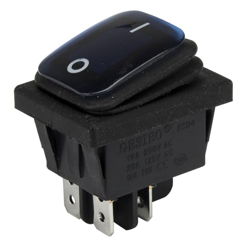 1pc blue 220V boat rocker switch KCD4-2X1N perforate 29 x 22 mm 4 pin ON - OFF von WVPJJNXAFN
