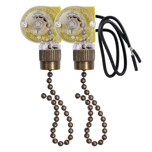2Pcs Ceiling Fan Light Switch ZE-109 Two-Wire Light Switch with Pull Cords 2Pcs Ceiling Fan Light Switch ZE-109 Two-Wire Light Switch with Pull Cords von WVPJJNXAFN
