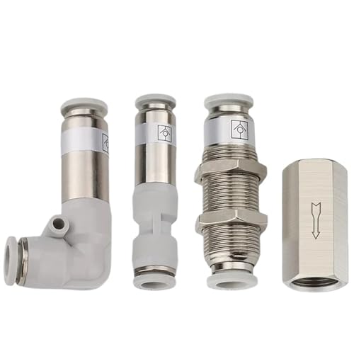 Pneumatisches Rückschlagventil 6 mm 8 mm 10 mm 1/4 3/8 1/2 Einweg-Nichtventil Luft Einweg-Messingventil Luftrohranschlussadapter(CV-01) von WVRWFDLW
