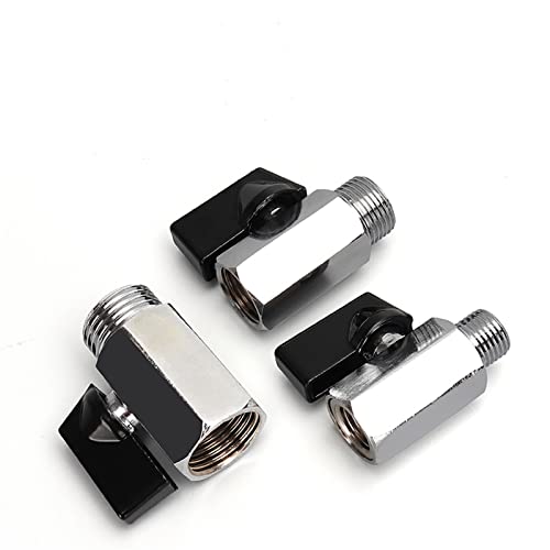 Ventil, 1 Stück Messing-Kugelhahn 1/8 Zoll 1/4 Zoll 3/8 Zoll 1/2 Zoll BSP-Gewinde, Mini-Stecker auf Buchse, Absperrventil for Luftkompressor, Wasser, Gas, Öl(Male to Female,0.5 Inch) von WVRWFDLW