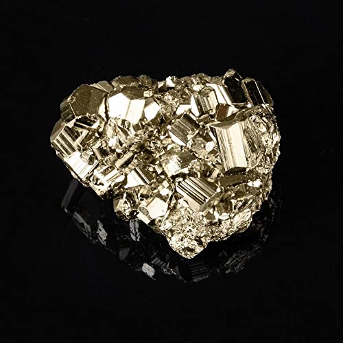 1pc Natürliche Rohmineralien Pyrit Stein Kristall Dekoration Unregelmäßige Pyrit Kristalle Exemplare Dekoration WVWKLNAQ (Color : 50-60g) von WVWKLNAQ