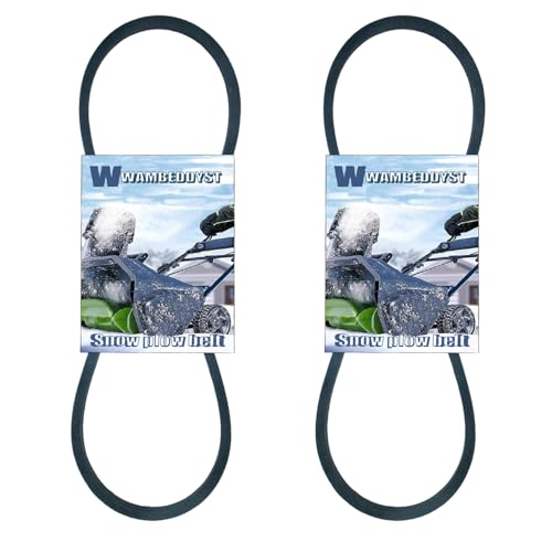 WWAMBEDDYST 954-0367 754-0367 (3/8 Zoll x 34 1/2 Zoll) Schneefräse-Schneckenantriebsriemen für MTD Cub-Cadet Schneefräse, Ersatzteile 754-0153, 754-0273 (2er-Pack) von WWAMBEDDYST