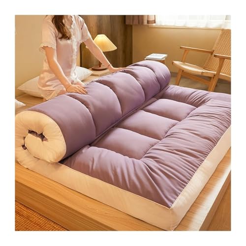Bodenmatratze,Futon,Futonbett, Japanische traditionelle faltbare Tatami-Auflage, dick gepolsterte, weiche, atmungsaktive Anti-Dekubitus-Matratze, for Gäste, for Camping, Futon in voller Größe(Purple,1 Bodenmatratze,Futon,Futonbett, Japanische traditionelle faltbare Tatami-Auflage, dick gepolsterte, weiche, atmungsaktive Anti-Dekubitus-Matratze, for Gäste, for Camping, Futon in voller Größe(Purple,1 von WWBPOIUY