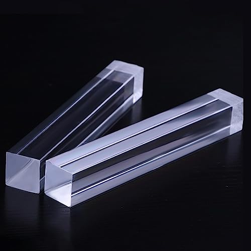Kuchendübel,Kuchendübel,Kunststoffstäbchen, Solide, transparente Acryl-Vierkantstange, PMMA-extrudierte Stange, transparent, Länge 50 cm, 2 Stück(20 * 20mm) von WWBPOIUY