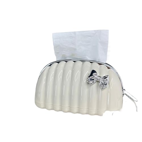 Taschentücher,Taschentücher, Einfache Shell Form Frühling Hebe Tissue Box Desktop Pumpen Papier Box Wohnzimmer Hause Kreative Serviette Halter Papier Box(Silver) von WWBPOIUY