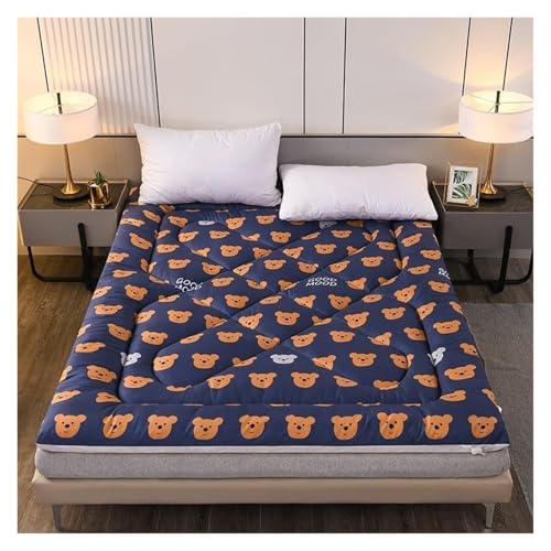 WWBPOIUY Bodenmatratze,Futon,Futonbett, Baumwoll-Futon-Matratze, faltbares Liege-Gästebett, Camping-Couch, Einzel- und Doppel-Futon-Matratze in voller Größe(Bear,1.8 * 2.0m) von WWBPOIUY