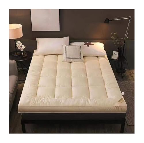 WWBPOIUY Bodenmatratze,Futon,Futonbett, Tragbare weiche Bodenmatratze, Faltbare Tatami-Matte, Isomatte, Camping-Matratze in voller Größe for Zuhause, Camping-Couch(Beige,150X190cm) von WWBPOIUY