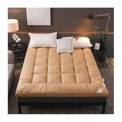 WWBPOIUY Bodenmatratze,Futon,Futonbett, Tragbare weiche Bodenmatratze, Faltbare Tatami-Matte, Isomatte, Camping-Matratze in voller Größe for Zuhause, Camping-Couch(Yellow,180X190cm) von WWBPOIUY