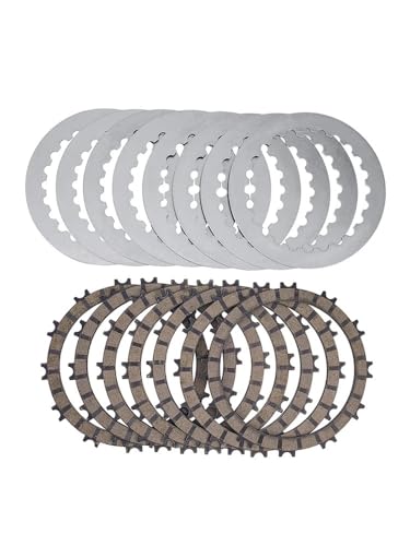 WWCYGWQ Zubehör Motorrad-Kupplungsreibungsplatten und Stahlplatten-Set for 250 400 450 MXC SMR SX Rennmotor 250 400 450 MXC SMR 2004–2005 Ersetzen(7 pcs Clutch Plates) von WWCYGWQ