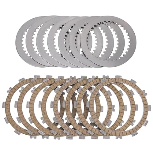 WWCYGWQ Zubehör Motorrad-Kupplungsreibungsplatten und Stahlplatten-Set for Kawasaki KX250F KX 250F KXF250 KXF 250 2008–2018 13088–0018 13089–0005 Ersetzen(Paper Based Kit) von WWCYGWQ