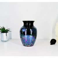 Oil Slick Vase, Petrol Goth Blumen, Alternative Luster Flower, Emo Gebogene Vasen, Perlmutt Keramik, Dekorative Perlglanz von WWCeramicsUK