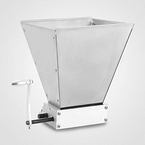 4L 2 Walzen-Edelstahl-Malzmühle Hochleistungs-Malzmühle Homebrew Grain Crusher Einstellbare Gerstenmühle Low Speed Drill Verfügbar Manuelle Malzmühle von WWENDNDYS