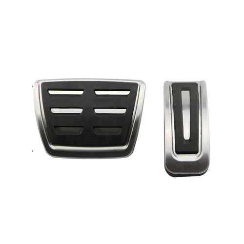 WWERTYY Auto-Fußpedal-Pads für A1 A2 A3 S3 TT Seat Arosa Ibiza Cordoba 6K Leon Toledo Fabia Edelstahl-Abdeckung für Kupplungs-/Gas-/Bremspedale (2 Stück) von WWERTYY