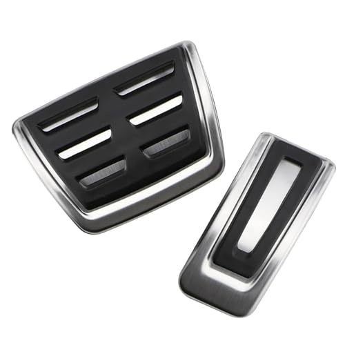 WWERTYY Auto-Fußpedal-Pads für Skoda für Kamiq 2019–2022 LHD Edelstahl Auto-Gas-Bremspedal-Schutzpads Abdeckung Auto-Pedale (at ohne Rest) von WWERTYY