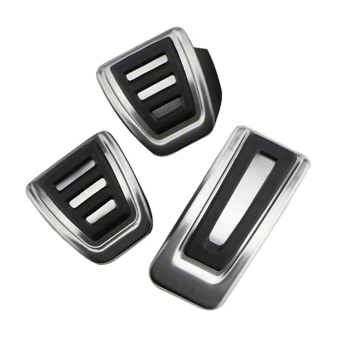 WWERTYY Auto-Fußpedal-Pads für Skoda für Kamiq 2019–2022 LHD Edelstahl Auto-Gasbremspedal-Schutzpads Abdeckung Autopedale (MT ohne Auflage) von WWERTYY