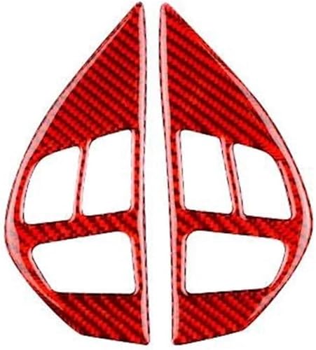 WWERTYY Auto-Lenkrad-Panel-Dekorationsabdeckung für Lancer EVO X MR 2008-2015, Lenkradtasten-Zieraufkleber, Rahmenabdeckung, Auto-Innendekorationszubehör,A von WWERTYY