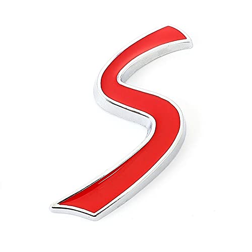 Autoaufkleber Emblem Auto S Logo Heckkofferabzeichen Vorderköpfighaube Grille Aufkleber for BMW Mini Cooper arbeitet R50 R52 R53 R56 R57 Styling (Color Name : White) von WWFAN