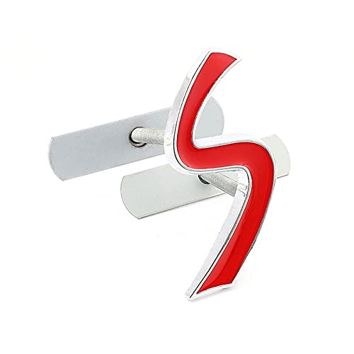 WWFAN Autoaufkleber Emblem Auto S Logo Heckkofferabzeichen Vorderköpfighaube Grille Aufkleber for BMW Mini Cooper arbeitet R50 R52 R53 R56 R57 Styling (Color Name : Red) von WWFAN