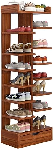 WWFAN Schuhregal, einfaches Schuhregal for den Eingangsbereich, Zuhause, mehrschichtiges Aufbewahrungsschuhregal, 9-stöckiger Schuhschrank mit großer Kapazität (Color : B, Size : 127CM) von WWFAN