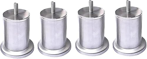 WWFAN hsj 4 Stück Metall-Möbelfüße, Metall-Tischbeine mit vorgebohrtem M8-Gewindeersatz, DIY-Edelstahl for Schrankküche hohe Qualität (Size : 9.8CM) von WWFAN