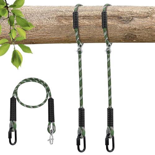 2er Schaukel Befestigung Seil Hängematte, 120cm Verstellbares Schaukel Seil Aufhängung Hängesessel Set mit Karabiner Outdoor Spielplatz Schaukel Baum Schaukel Nest Aufhängung, Durchmesser 12cm/453kg 2er Schaukel Befestigung Seil Hängematte, 120cm Verstellbares Schaukel Seil Aufhängung Hängesessel Set mit Karabiner Outdoor Spielplatz Schaukel Baum Schaukel Nest Aufhängung, Durchmesser 12cm/453kg von WWFFEN