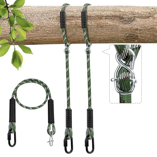 2er Schaukel Befestigung Seil Hängematte, 170cm Verstellbares Schaukel Seil Aufhängung Hängesessel Set mit Karabiner Outdoor Spielplatz Schaukel Baum Schaukel Nest Aufhängung, Durchmesser 12cm/453kg 2er Schaukel Befestigung Seil Hängematte, 170cm Verstellbares Schaukel Seil Aufhängung Hängesessel Set mit Karabiner Outdoor Spielplatz Schaukel Baum Schaukel Nest Aufhängung, Durchmesser 12cm/453kg von WWFFEN