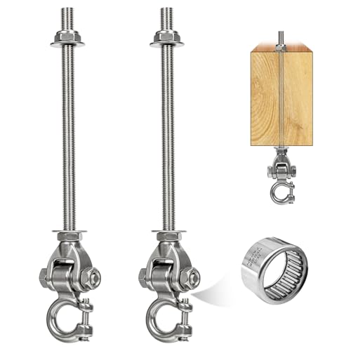 WWFFEN 2er Schaukelhaken Holzbalken, Hängematte Befestigung M10 Schwerlast Hängesessel Aufhängung Betondecke 200mm Edelstahl Drehbar Boxsack Deckenhalterung ösenhaken zum Schrauben, Bis 680kg WWFFEN 2er Schaukelhaken Holzbalken, Hängematte Befestigung M10 Schwerlast Hängesessel Aufhängung Betondecke 200mm Edelstahl Drehbar Boxsack Deckenhalterung ösenhaken zum Schrauben, Bis 680kg von WWFFEN
