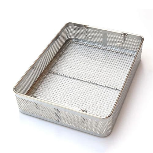 304 Edelstahl Sterilisation Tray Case Box, Desinfektion Tray Basket Box, Reinigung Waschen Sterilisation Trays Opthalmic, für Orthopädie Hno-Instrumente, WWFKWEMK, 48 * 25 * 7cm von WWFKWEMK
