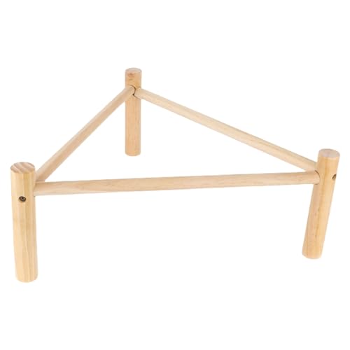 Kletterstabile dreieckige Ringe Vogelspielzeug Haltbarkeit Holz Vogel Papageien Plattform mit Unterhaltungsmerkmalen Kiefernholz Spielzeugständer Kletterstabile dreieckige Ringe Vogelspielzeug Haltbarkeit Holz Vogel Papageien Plattform mit Unterhaltungsmerkmalen Kiefernholz Spielzeugständer von WWHJR