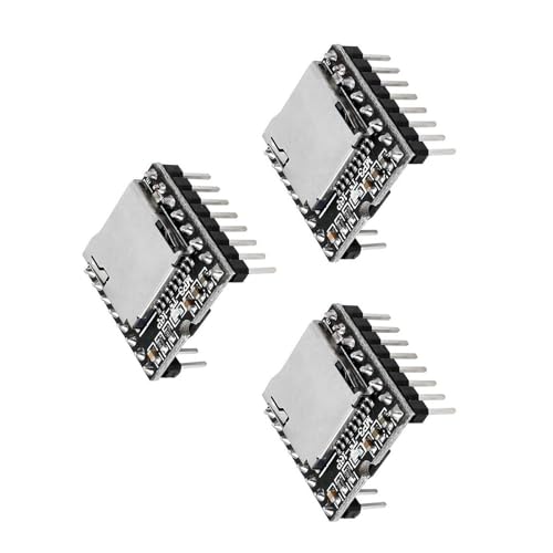WWHJR 3 kleine Module für Dfplayer, kleine Entwicklungsplatine, kleine MP3-Player-Karte, U-Diskboard, Sound-Sprachmodul-Platine von WWHJR