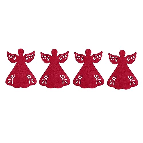 WWHJR 4 Stück Weihnachts-Besteck-Geschirrhalter, rote Tasche für Besteck, Gabeltasche, Halter, 17,8 x 13,5 cm, Weihnachtsbesteck WWHJR 4 Stück Weihnachts-Besteck-Geschirrhalter, rote Tasche für Besteck, Gabeltasche, Halter, 17,8 x 13,5 cm, Weihnachtsbesteck von WWHJR