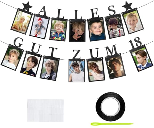 Fotogirlande zum 18,18. Geburtstag Junge deko Fotogirlande zum 18,18. Geburtstag Junge deko von WWISTOA