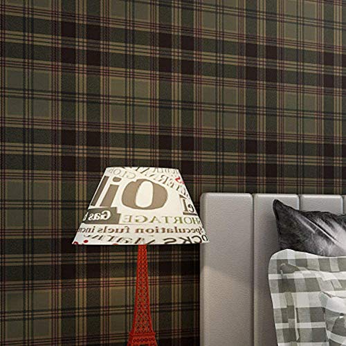 Tartan Tapete, Scottish Plaid Vlies Tapete, Retro amerikanische Kunst Kinderzimmer Schlafzimmer, Wohnzimmer Tapete von WWJLK