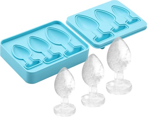 WWMH Lustig Silikon EiswüRfelform Plug Analplug EiswüRfel Form Buttplug Ice Cube Tray Silicone, Blau von WWMH
