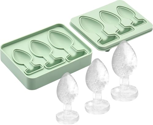 WWMH Lustig Silikon EiswüRfelform Plug Analplug EiswüRfel Form Buttplug Ice Cube Tray Silicone, Grün von WWMH