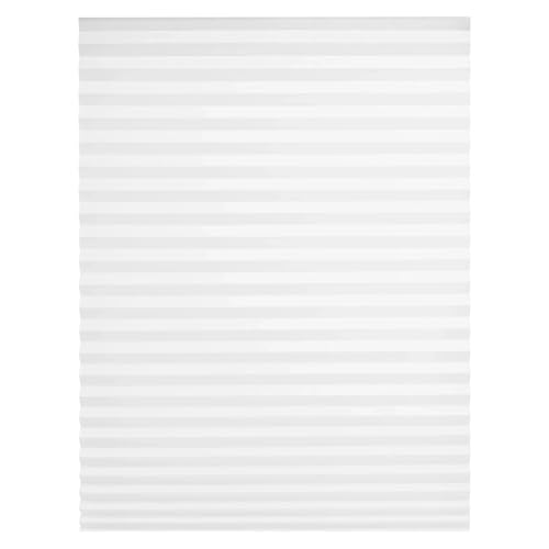 Selbstklebendes Plissee Jalousie for Fenster, selbstklebend, Plissee-Jalousien, kabellos, ohne Bohren, Stoffjalousien, Raumverdunkelungsrollos(Black Full Blackout) von WWPMNQD