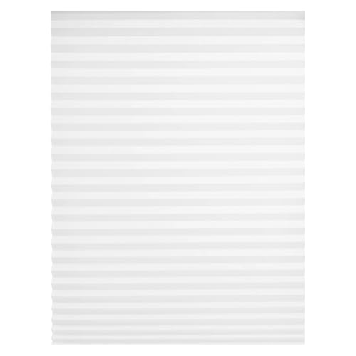 Selbstklebendes Plissee Plissee-Fenster-Rollos, Vliesstoff, selbstklebend, ohne Bohren, Verdunkelungsvorhänge, Heimdekoration(Grey Full Blackout) von WWPMNQD