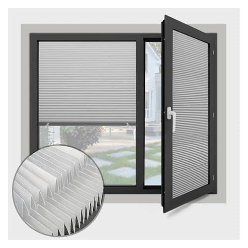 Selbstklebendes Plissee Plissee Fenster Shades Selbst-Adhesive Stretch Blackout Jalousien Vorhänge Hause Decoratio(B 3 90-160CM) von WWPMNQD
