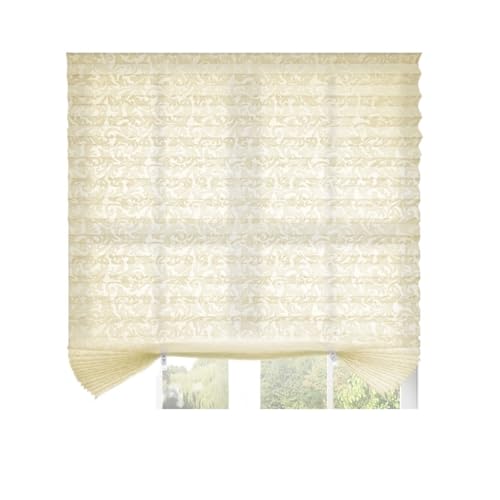 Selbstklebendes Plissee Selbstklebende Fenster Shades Blackout Plissee Vorhang Einstellbare Temporäre Jalousien Wohnkultur(Beige,60x180cm) von WWPMNQD