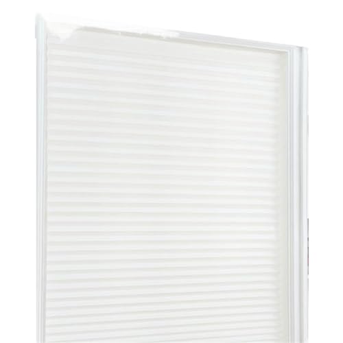 Selbstklebendes Plissee Selbstklebende Fensterrollos Plissees Faltvorhänge Wohnkultur(White,90x150CM) von WWPMNQD