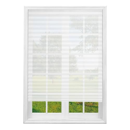 Selbstklebendes Plissee Selbstklebende Plissee-Jalousien Fensterrollo Lichtfilterung Verdunkelung Blackout Shades for Zuhause(White Semi Blackout) von WWPMNQD